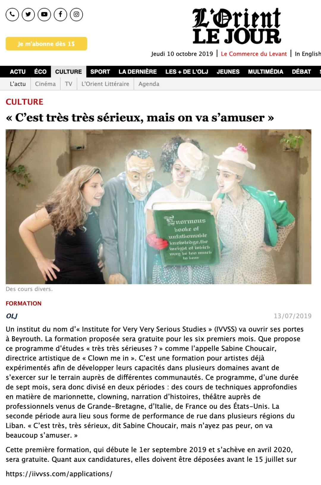 l'orient le jour IIVVSS media